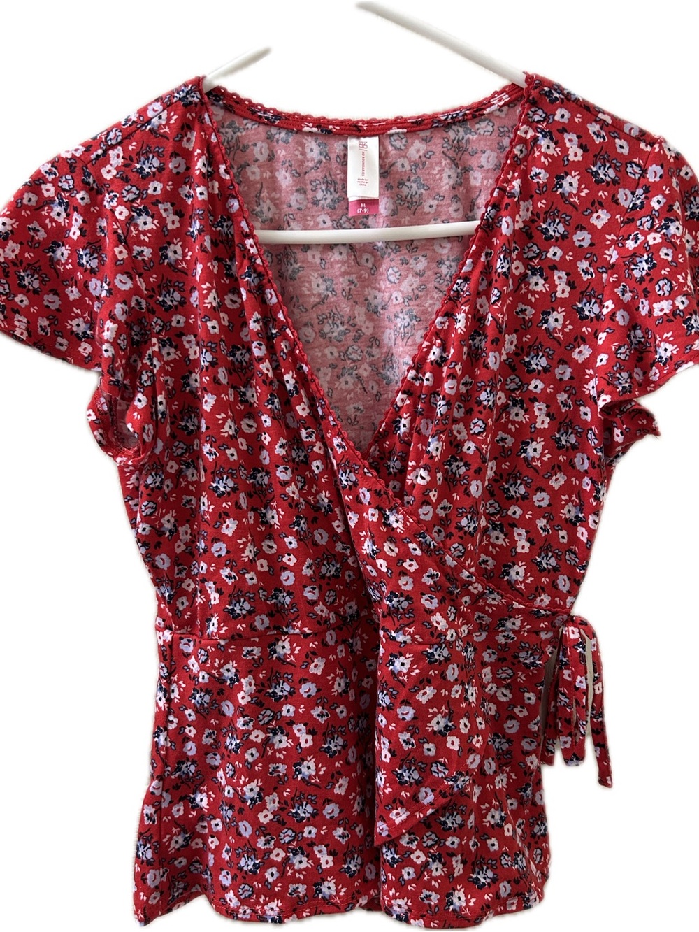 No Boundaries Red Floral Top